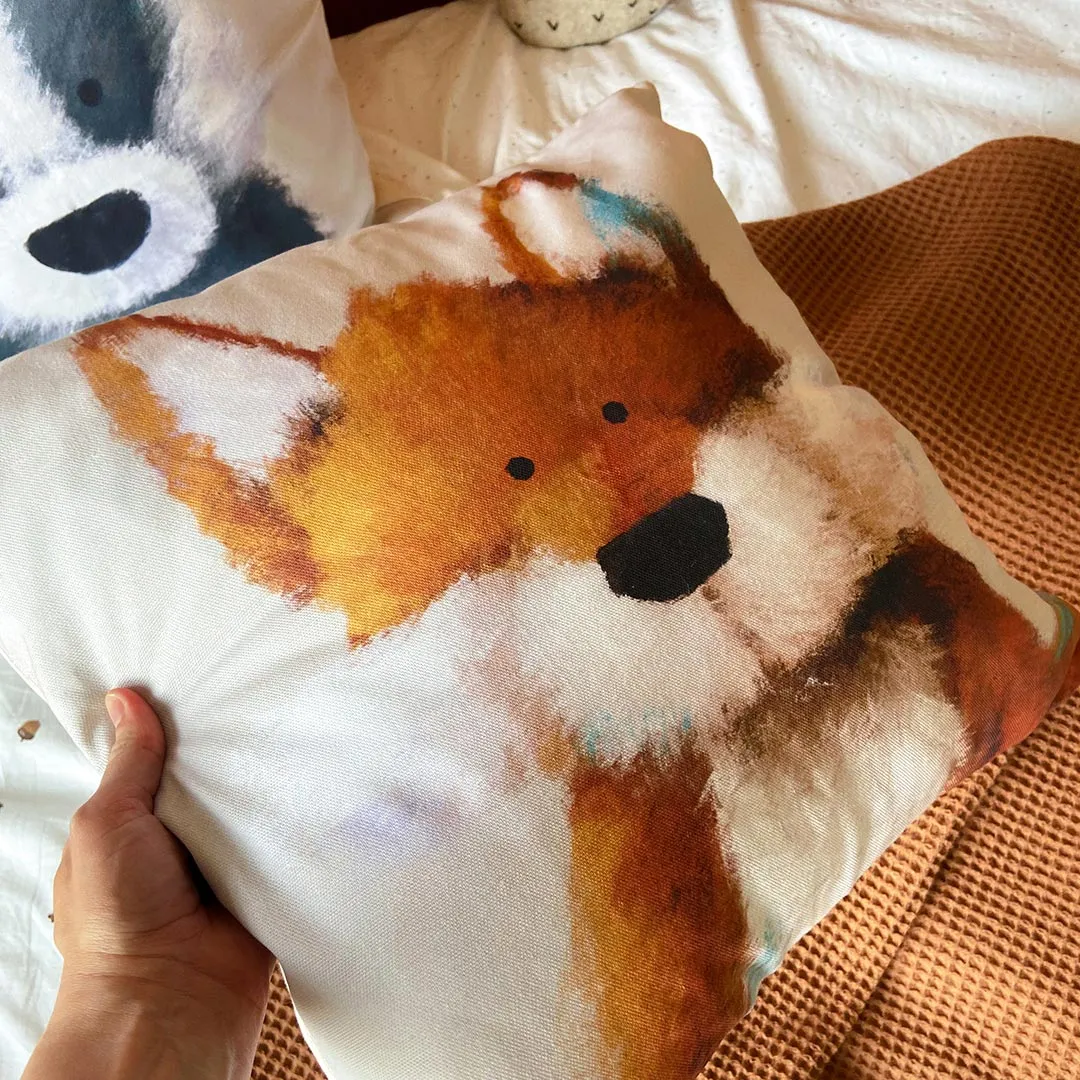Tigercub Prints - Woodland Fox Nursery Cushion Cover