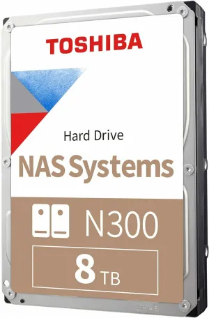 Toshiba N300 NAS internal hard drive 8 TB 7200 RPM 256 MB 3.5" Serial ATA III