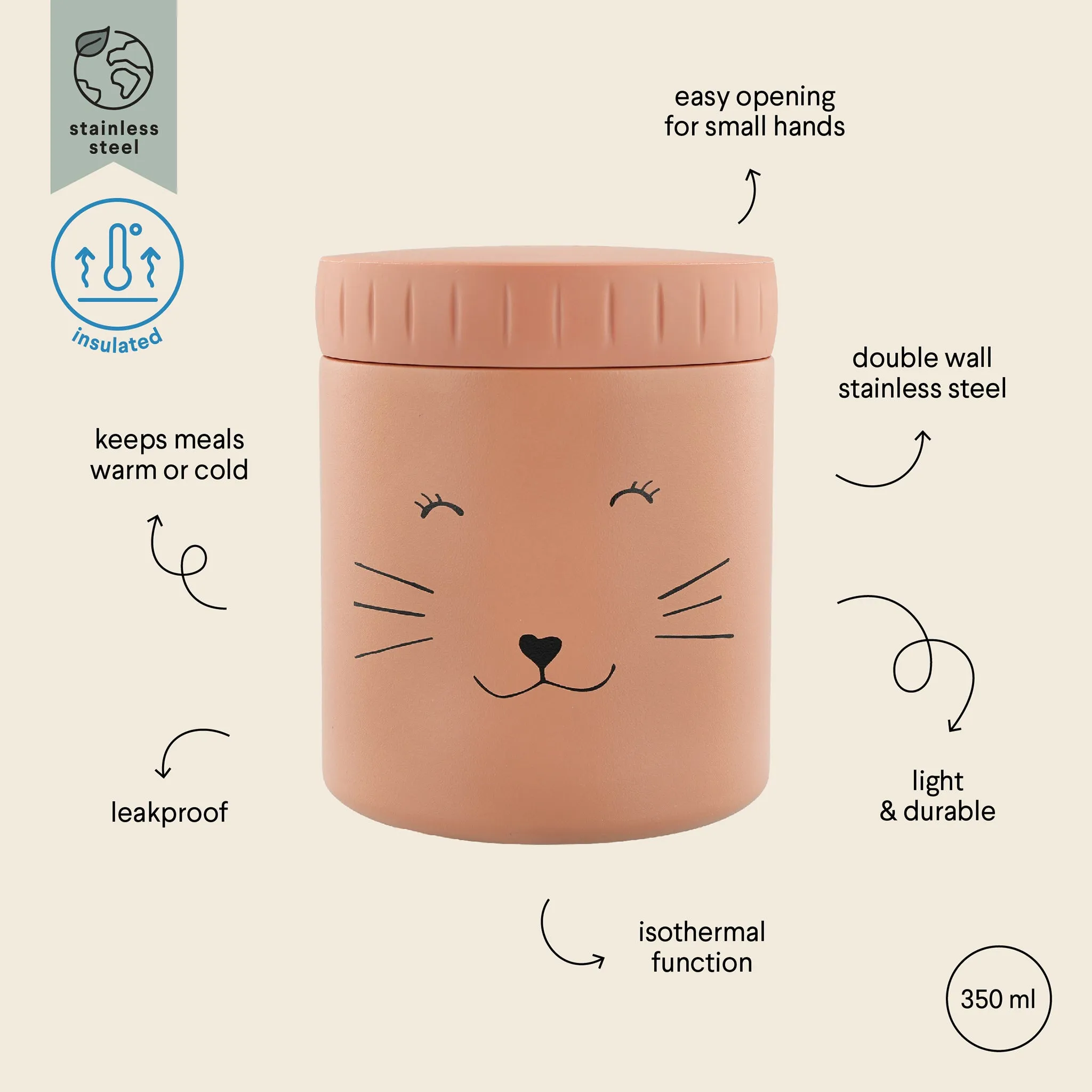 Trixie Insulated Food Jar 350ml - Mrs. Cat