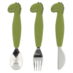 Trixie Silicone Cutlery Set 3-Pack - Mr. Dino