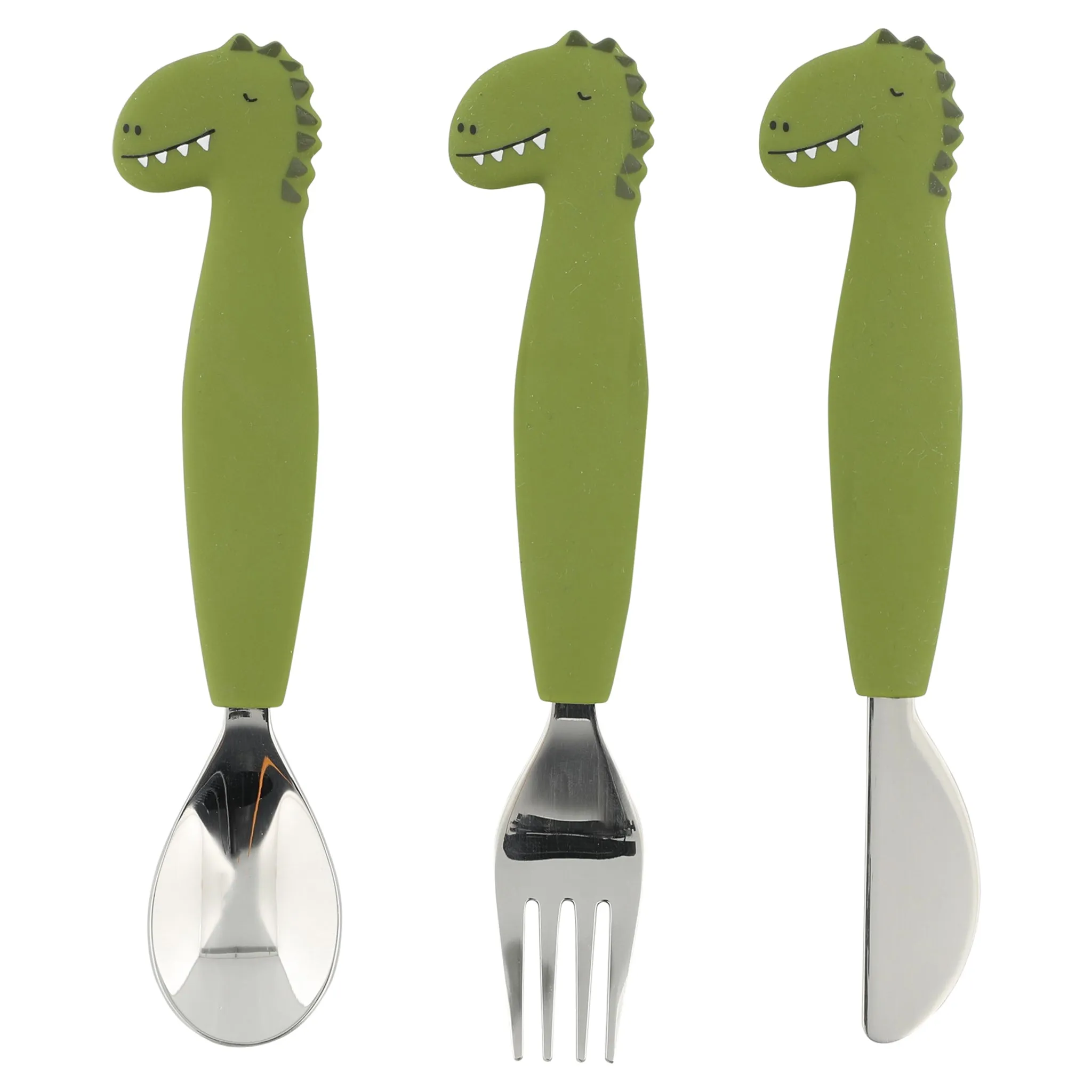 Trixie Silicone Cutlery Set 3-Pack - Mr. Dino