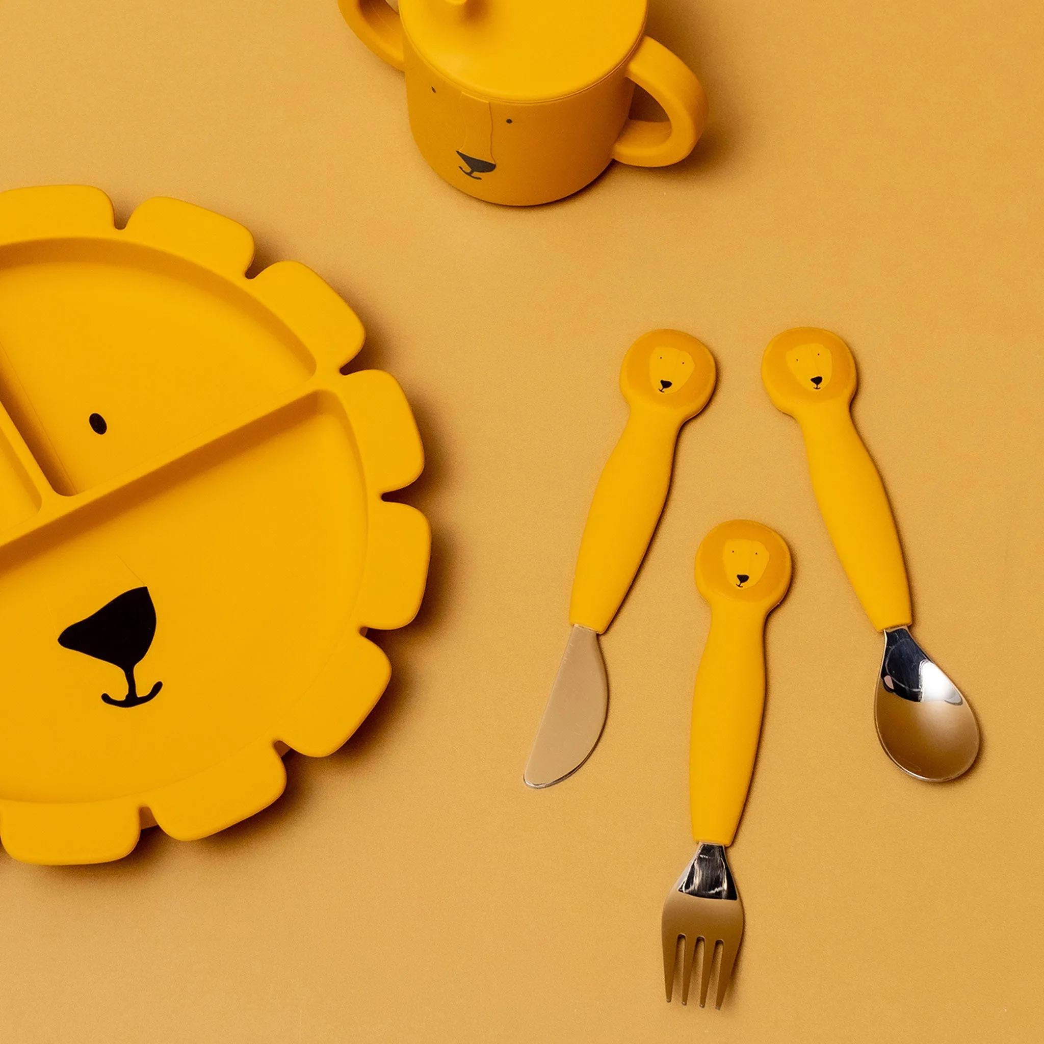Trixie Silicone Cutlery Set 3-Pack - Mr. Lion