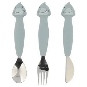 Trixie Silicone Cutlery Set 3-Pack - Mr. Shark