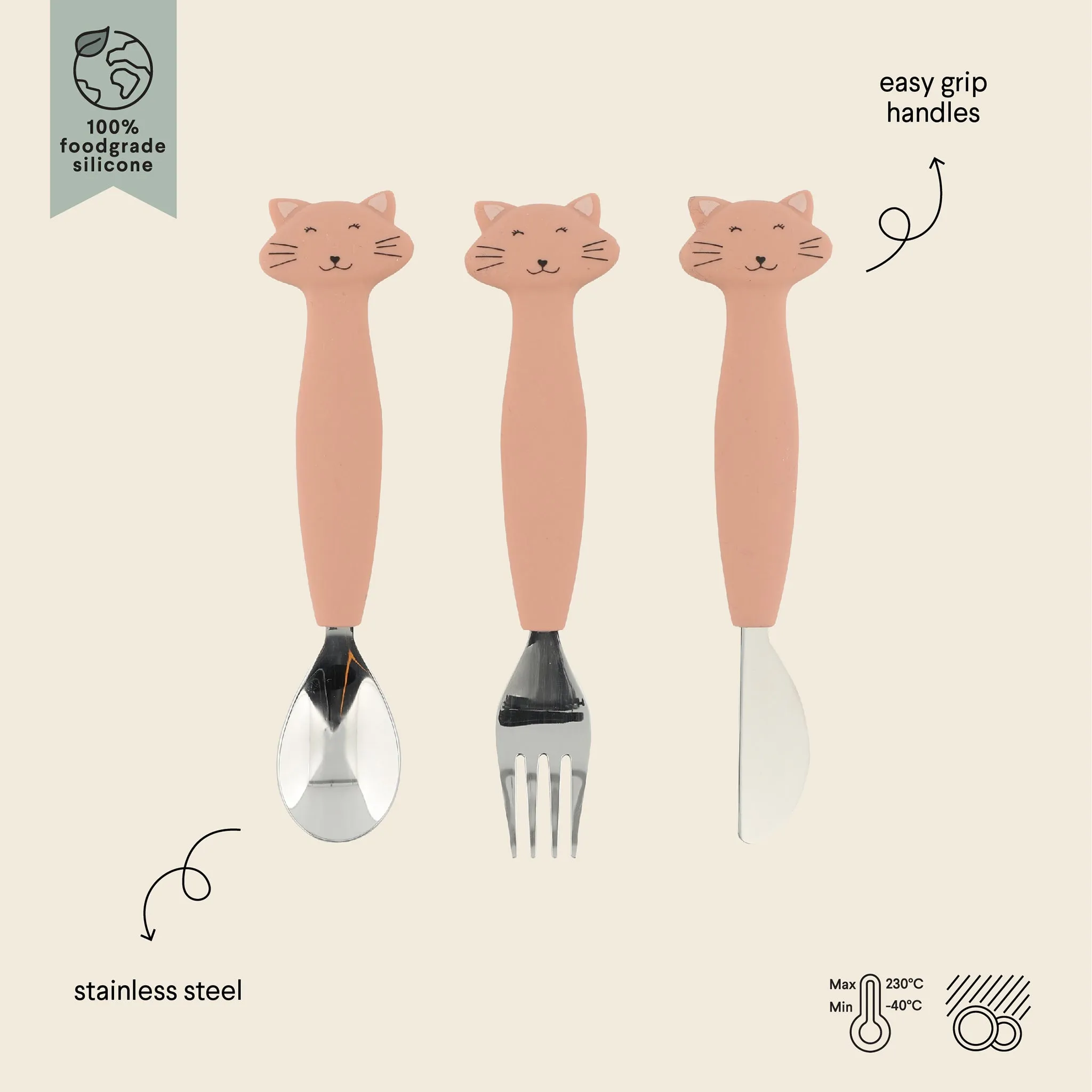 Trixie Silicone Cutlery Set 3-Pack - Mrs. Cat