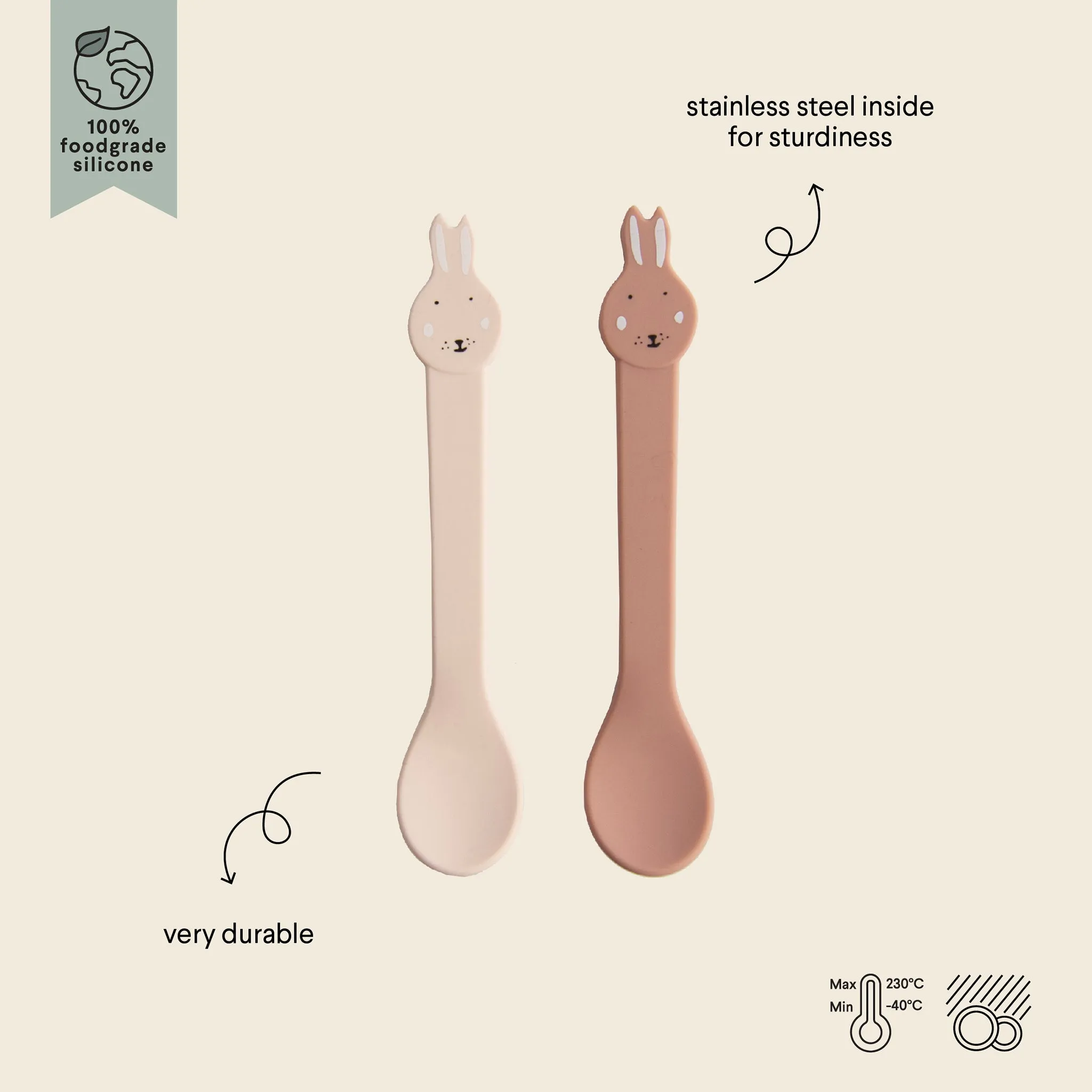 Trixie Silicone Spoon 2-Pack - Mrs. Rabbit
