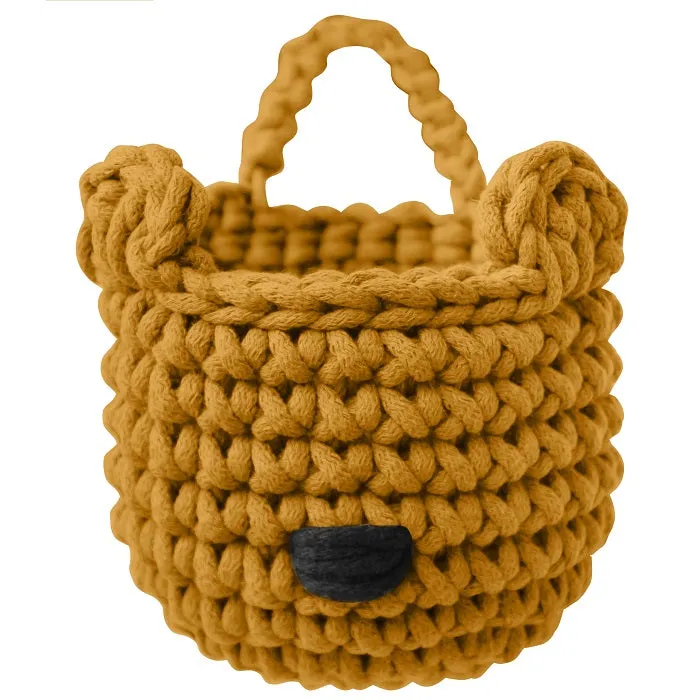 Zuri House Bear Basket - Mustard