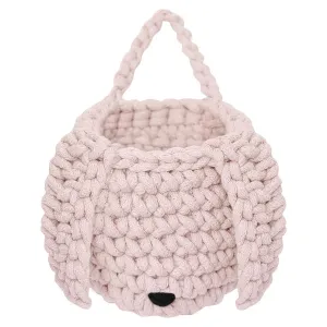 Zuri House Crochet Bunny Basket - Pale Pink