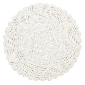 Zuri House Crochet Doily Rug - Ivory