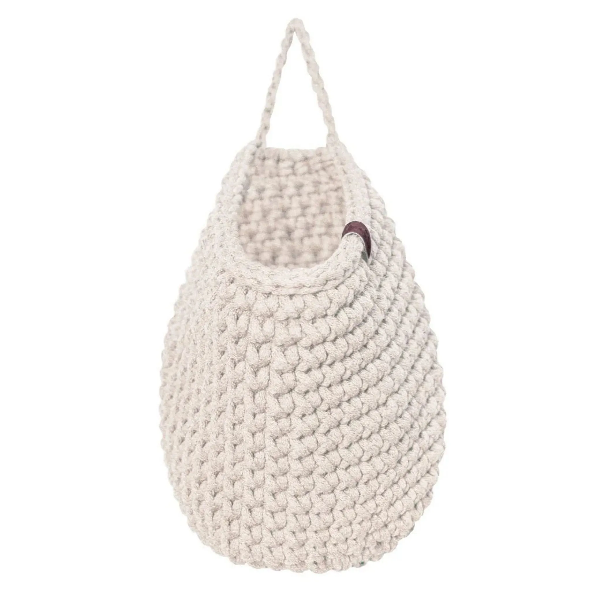 Zuri House Crochet Hanging Bags - Ivory