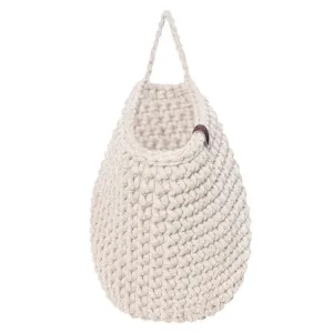 Zuri House Crochet Hanging Bags - Ivory