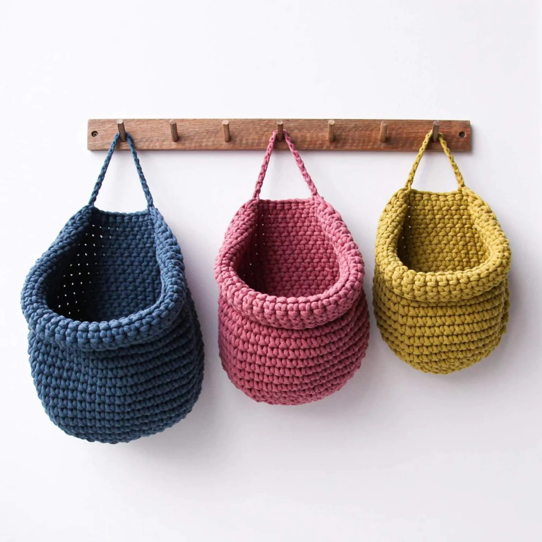 Zuri House Crochet Hanging Bags - Old Rose