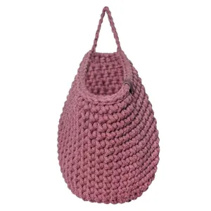 Zuri House Crochet Hanging Bags - Old Rose