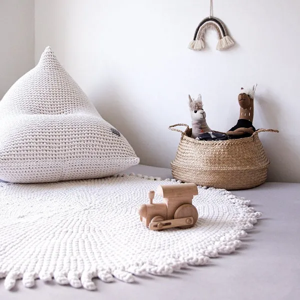 Zuri House Kids Knitted Beanbag - Ivory