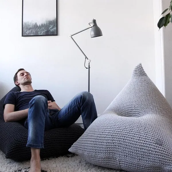 Zuri House Knitted Beanbag - Ivory