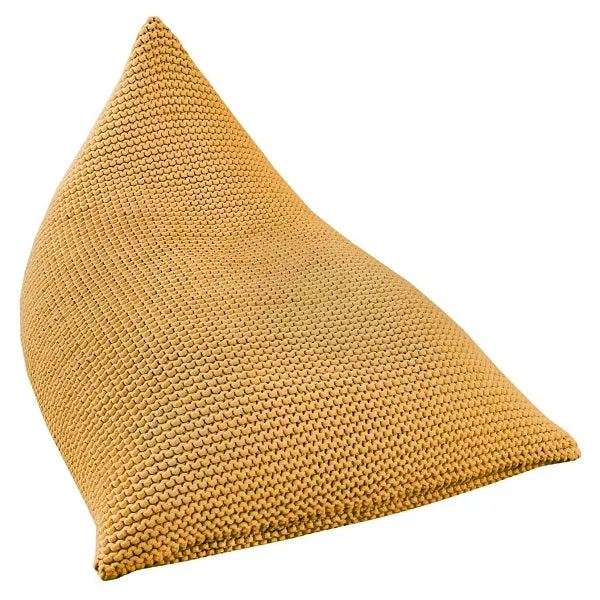 Zuri House Knitted Beanbag - Mustard