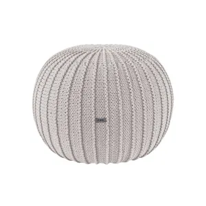Zuri House Medium Knitted Pouffe - Oatmeal