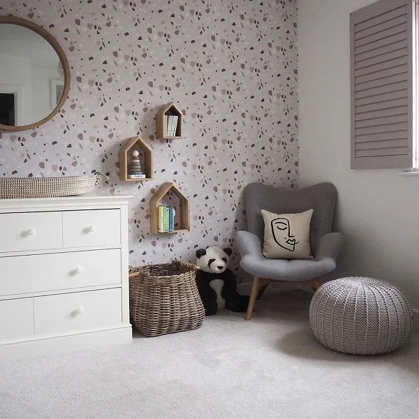 Zuri House Medium Knitted Pouffe - Oatmeal