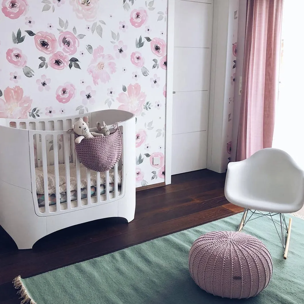Zuri House Medium Knitted Pouffe - Pale Pink