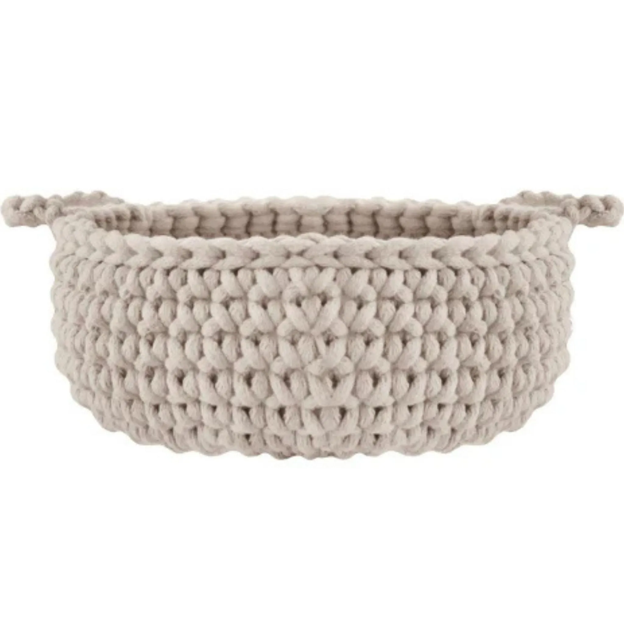Zuri House Small Flat Basket - Beige