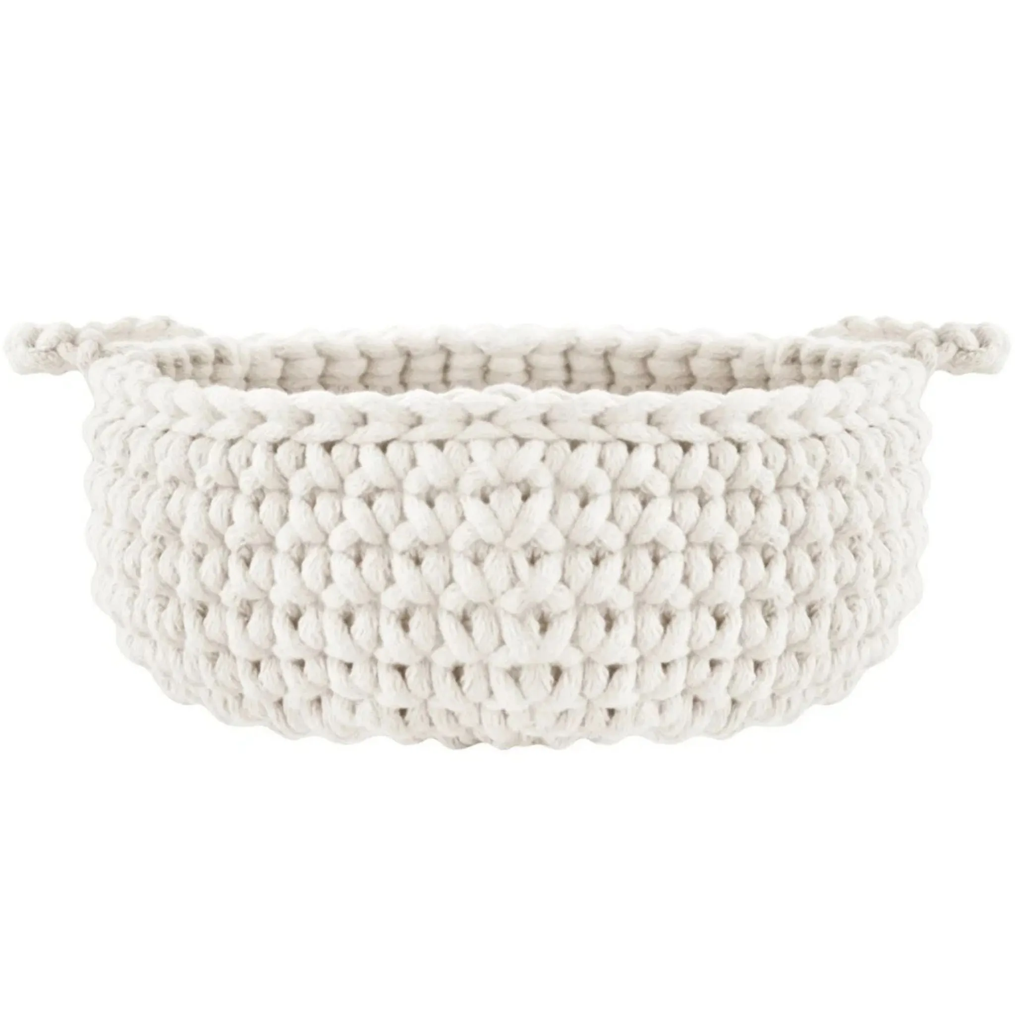 Zuri House Small Flat Basket - Ivory