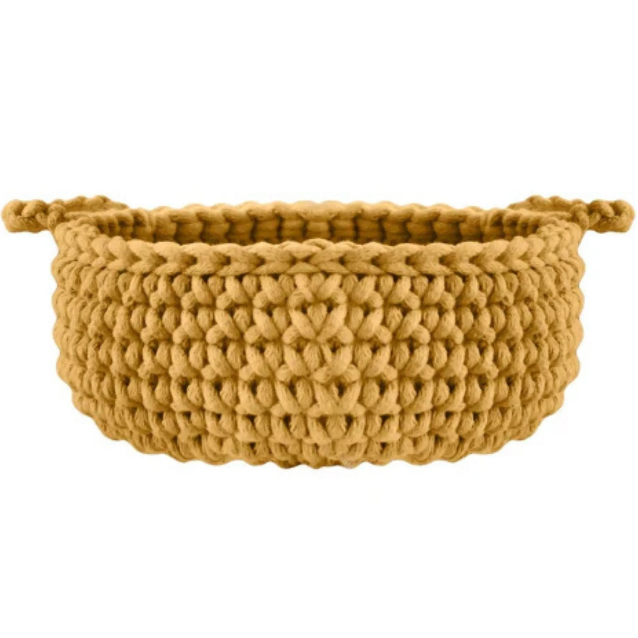 Zuri House Small Flat Basket - Mustard