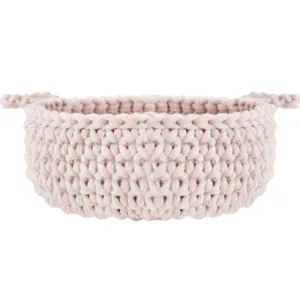 Zuri House Small Flat Basket - Pale Pink