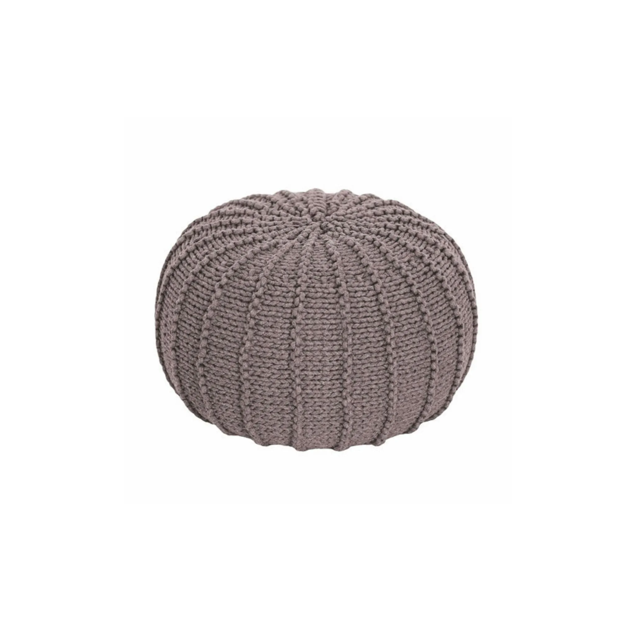Zuri House Small Knitted Pouffe - Mocha
