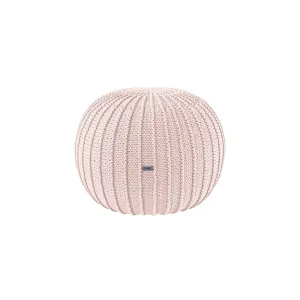 Zuri House Small Knitted Pouffe - Pale Pink