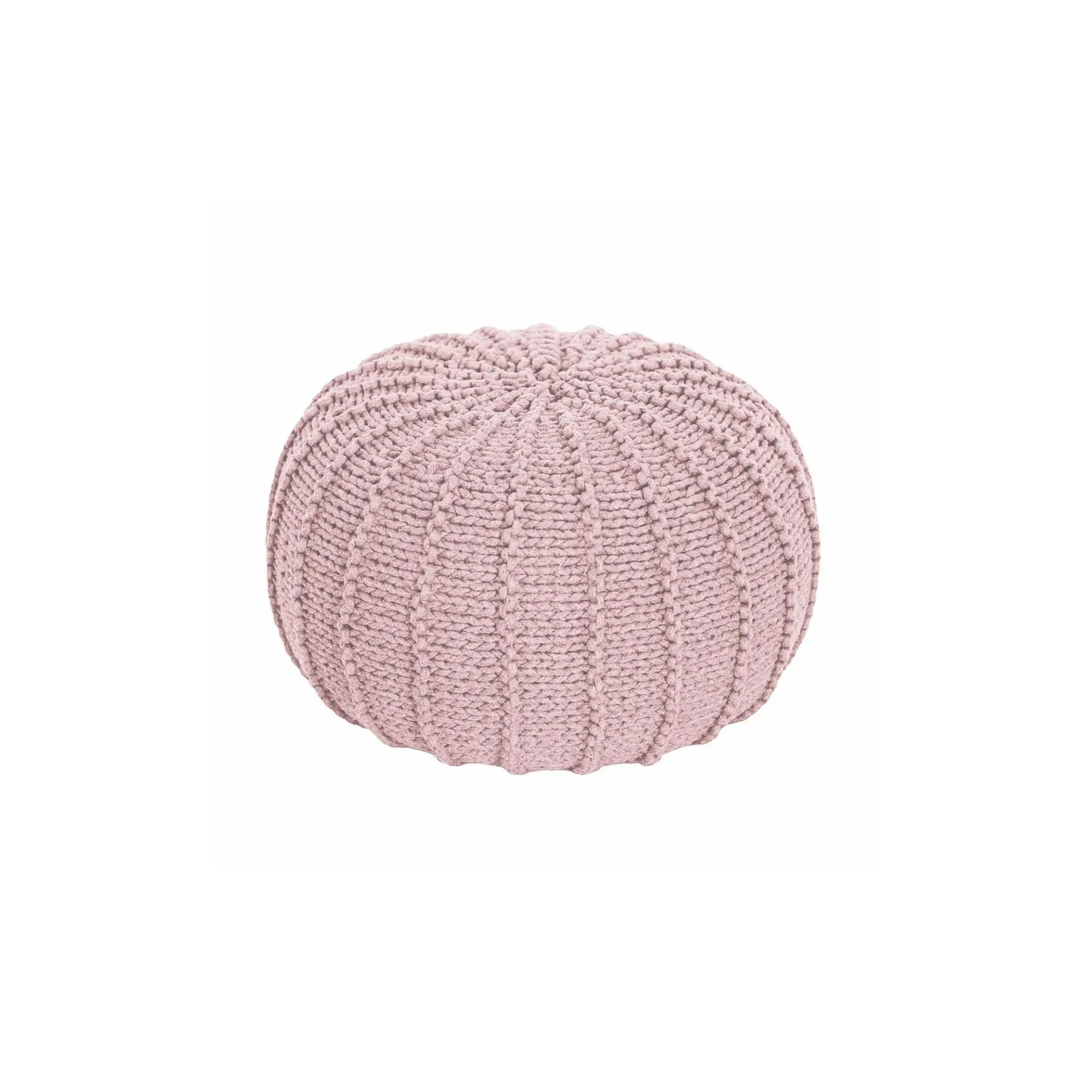 Zuri House Small Knitted Pouffe - Powder Pink