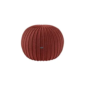 Zuri House Small Knitted Pouffe - Terracotta